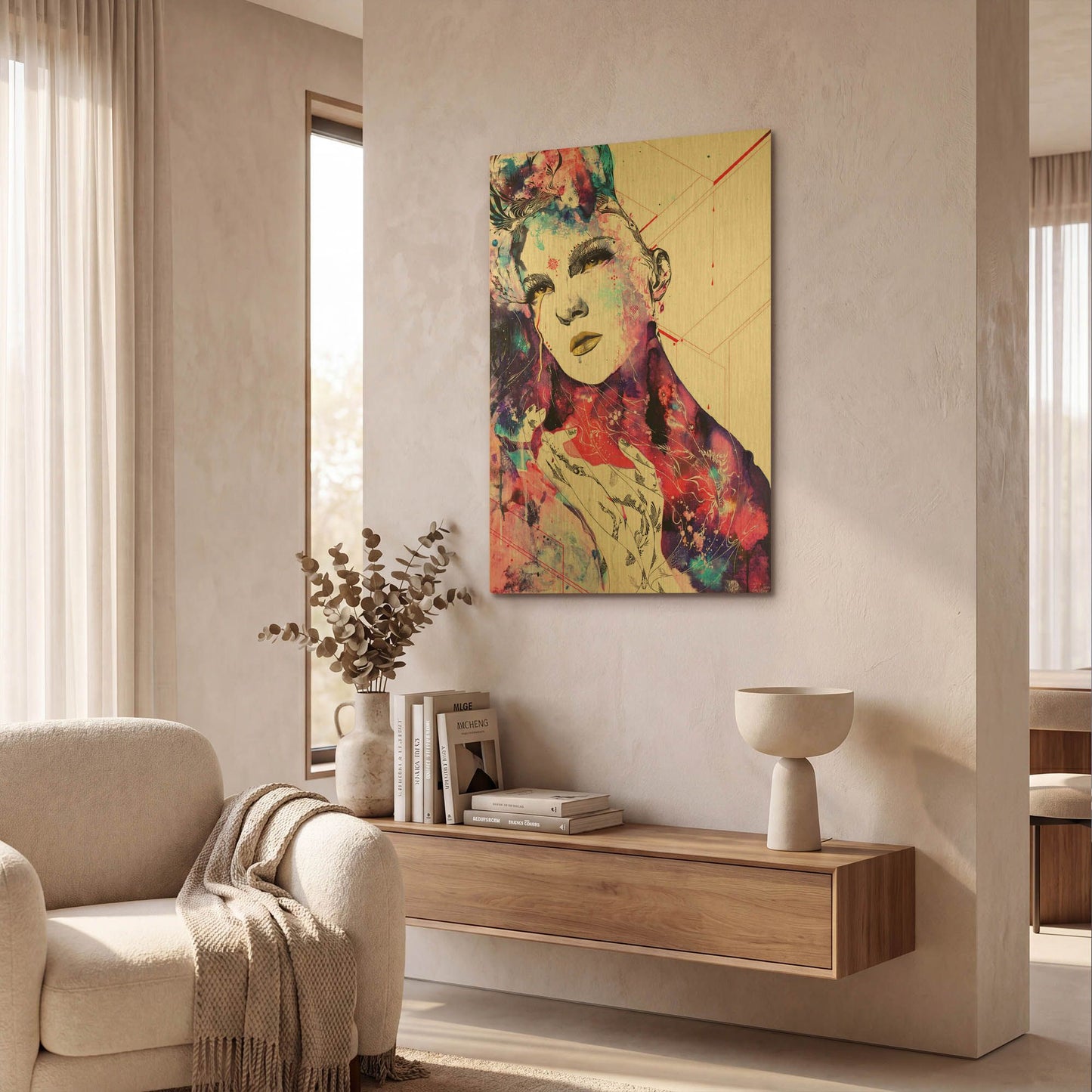 'The FlowIn Us' By MinJae Gold Metal Wall Art