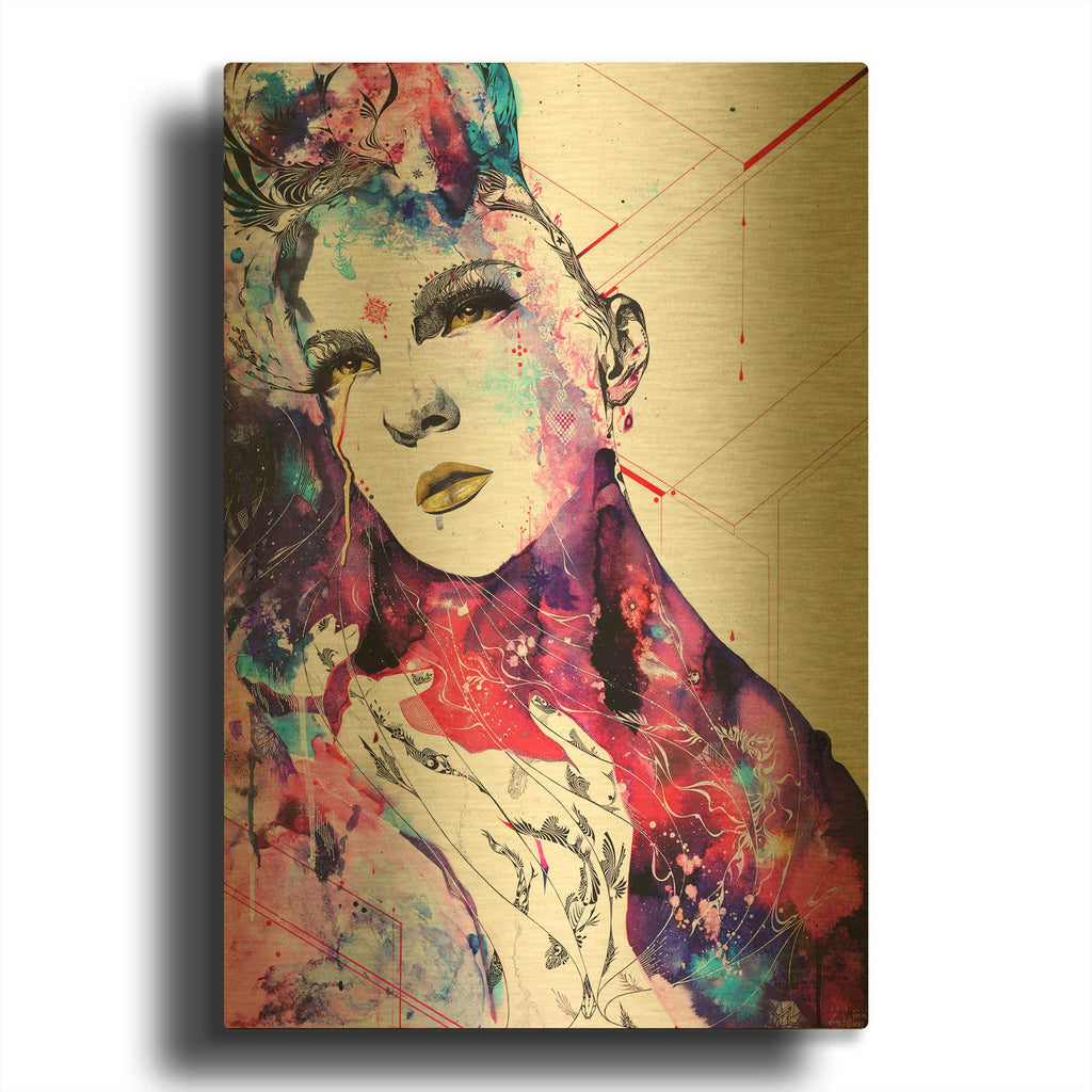 'The FlowIn Us' By MinJae Gold Metal Wall Art