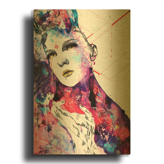 'The FlowIn Us' By MinJae Gold Metal Wall Art