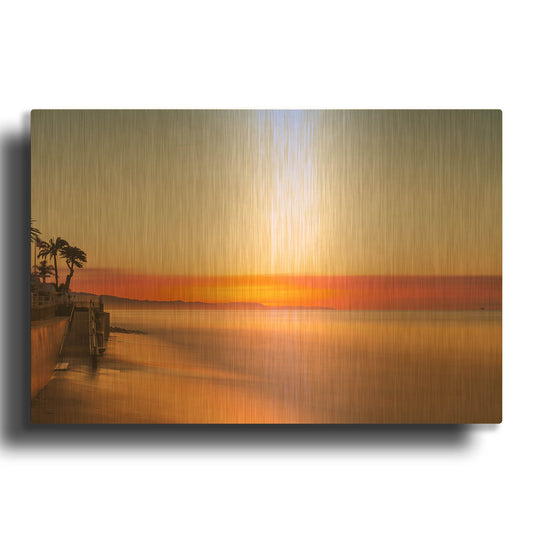 'Baltimore Sunrise' By Chris Moyer Gold Metal Wall Art