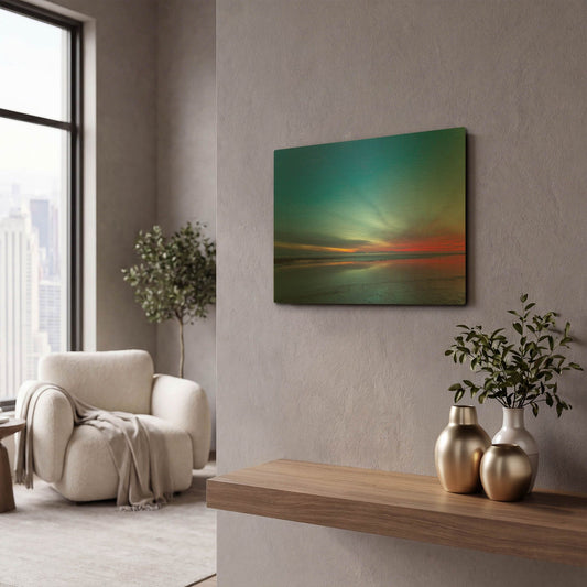 'Blue Hour' By Chris Moyer Gold Metal Wall Art