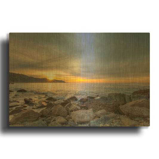 'Breaking Day' By Chris Moyer Gold Metal Wall Art