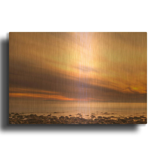 'Fire in the Sky' By Chris Moyer Gold Metal Wall Art