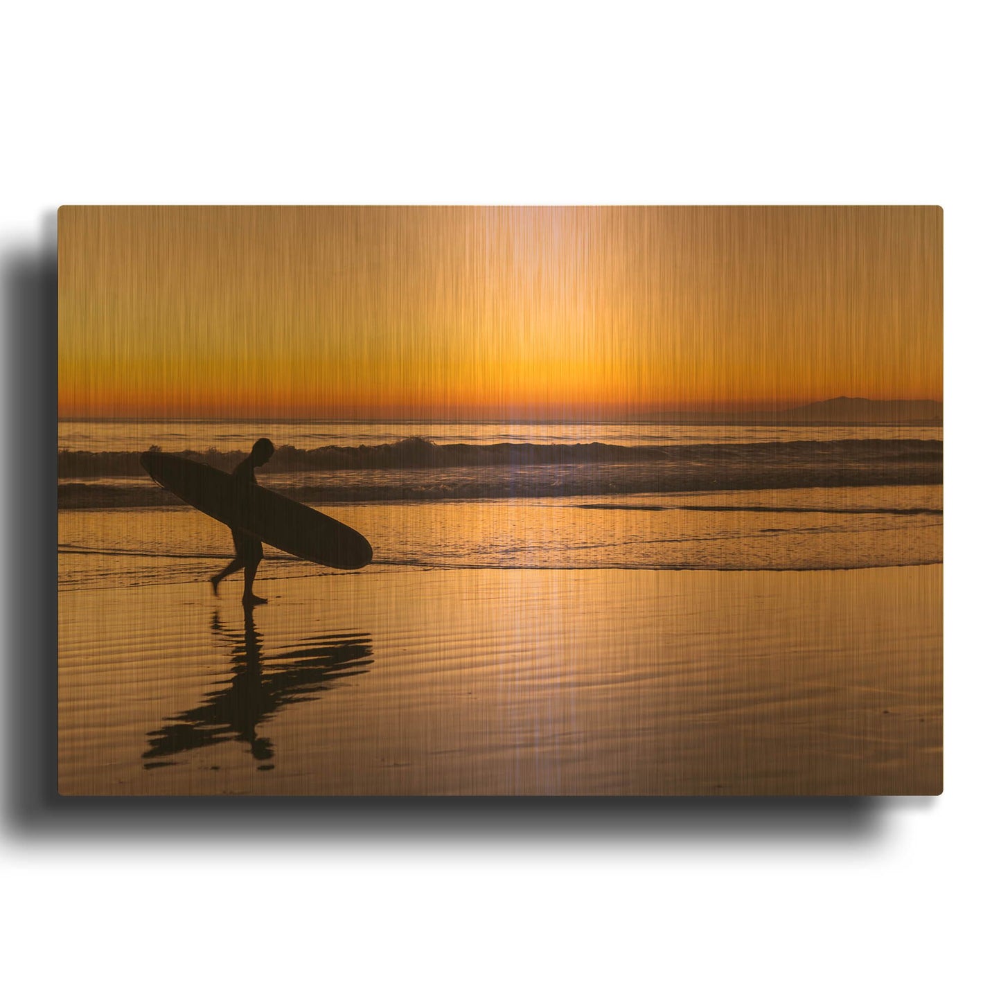 'Heading Home' By Chris Moyer Gold Metal Wall Art
