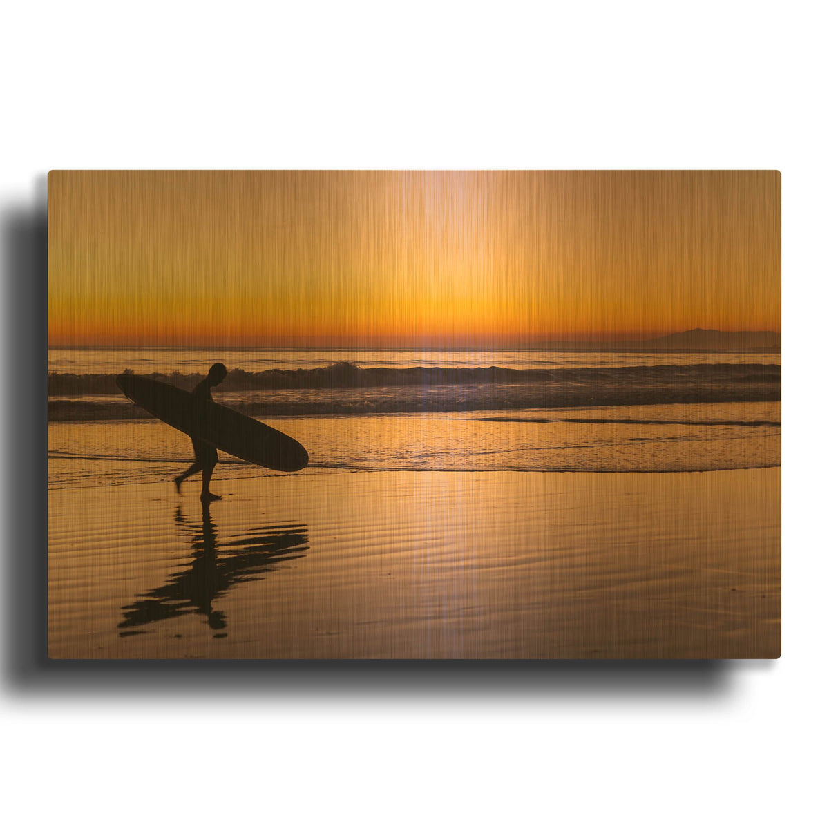 'Heading Home' By Chris Moyer Gold Metal Wall Art