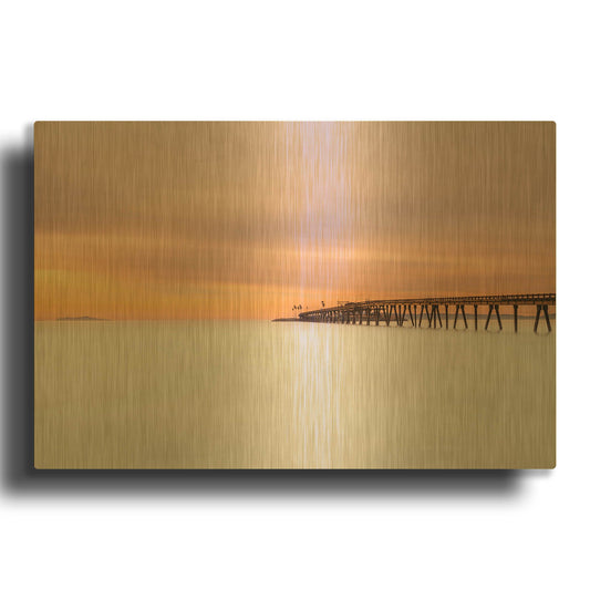 'Milky Mussel Shoals' By Chris Moyer Gold Metal Wall Art