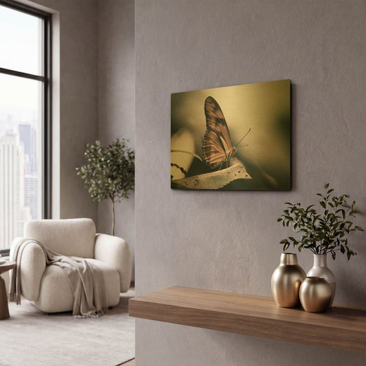 'Muted' By Chris Moyer Gold Metal Wall Art