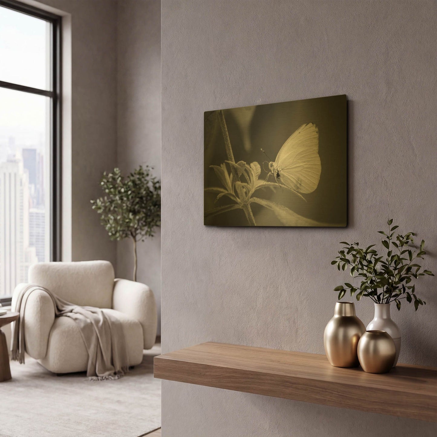 'Patiently Wait' By Chris Moyer Gold Metal Wall Art