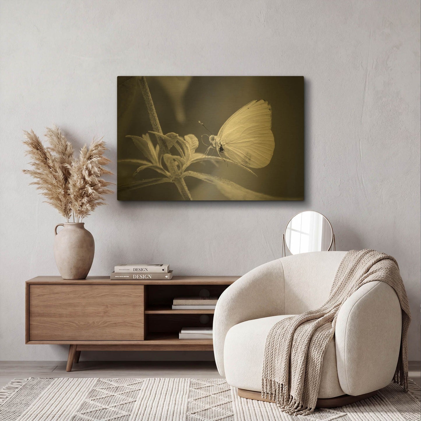 'Patiently Wait' By Chris Moyer Gold Metal Wall Art