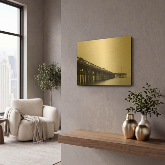 'Pierity' By Chris Moyer Gold Metal Wall Art