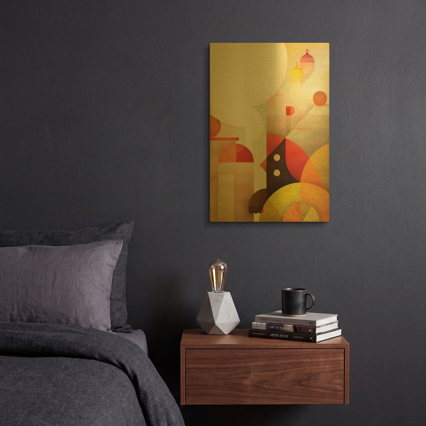 'Canopy Bird' By Antony Squizzato Gold Metal Wall Art