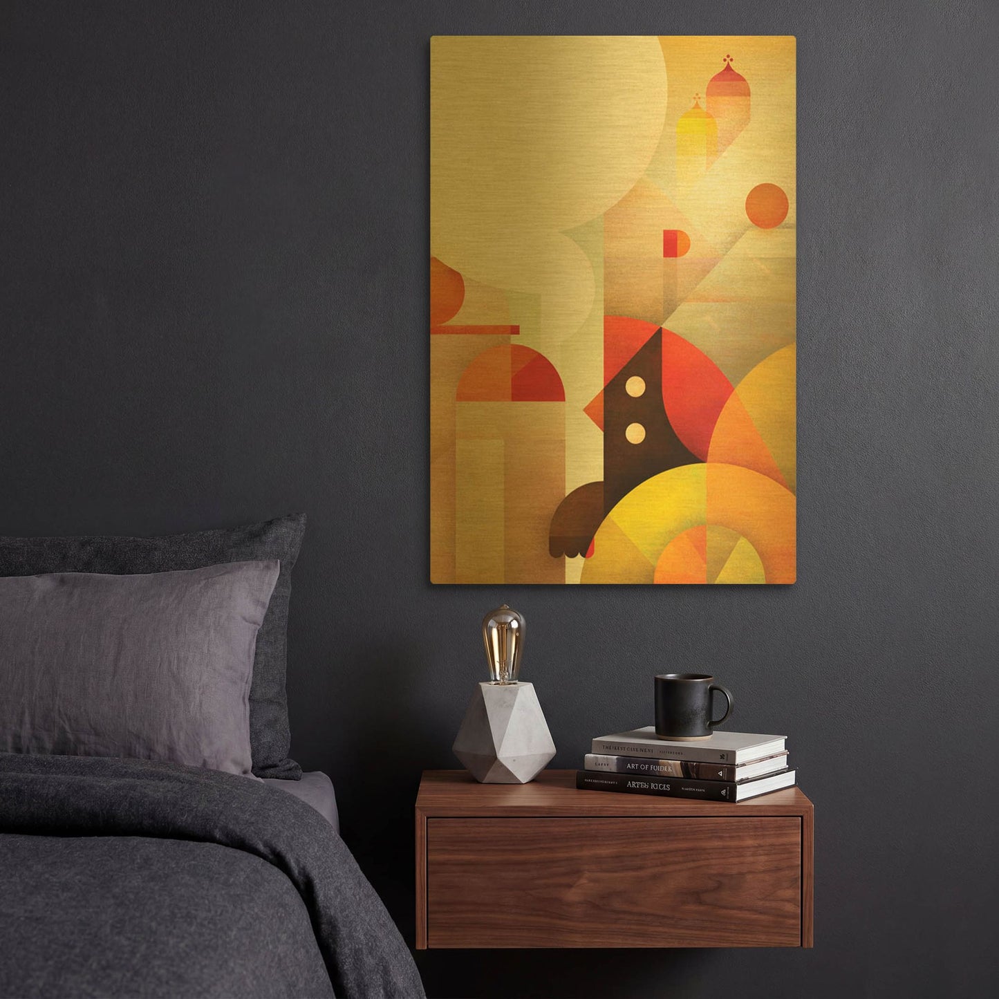 'Canopy Bird' By Antony Squizzato Gold Metal Wall Art