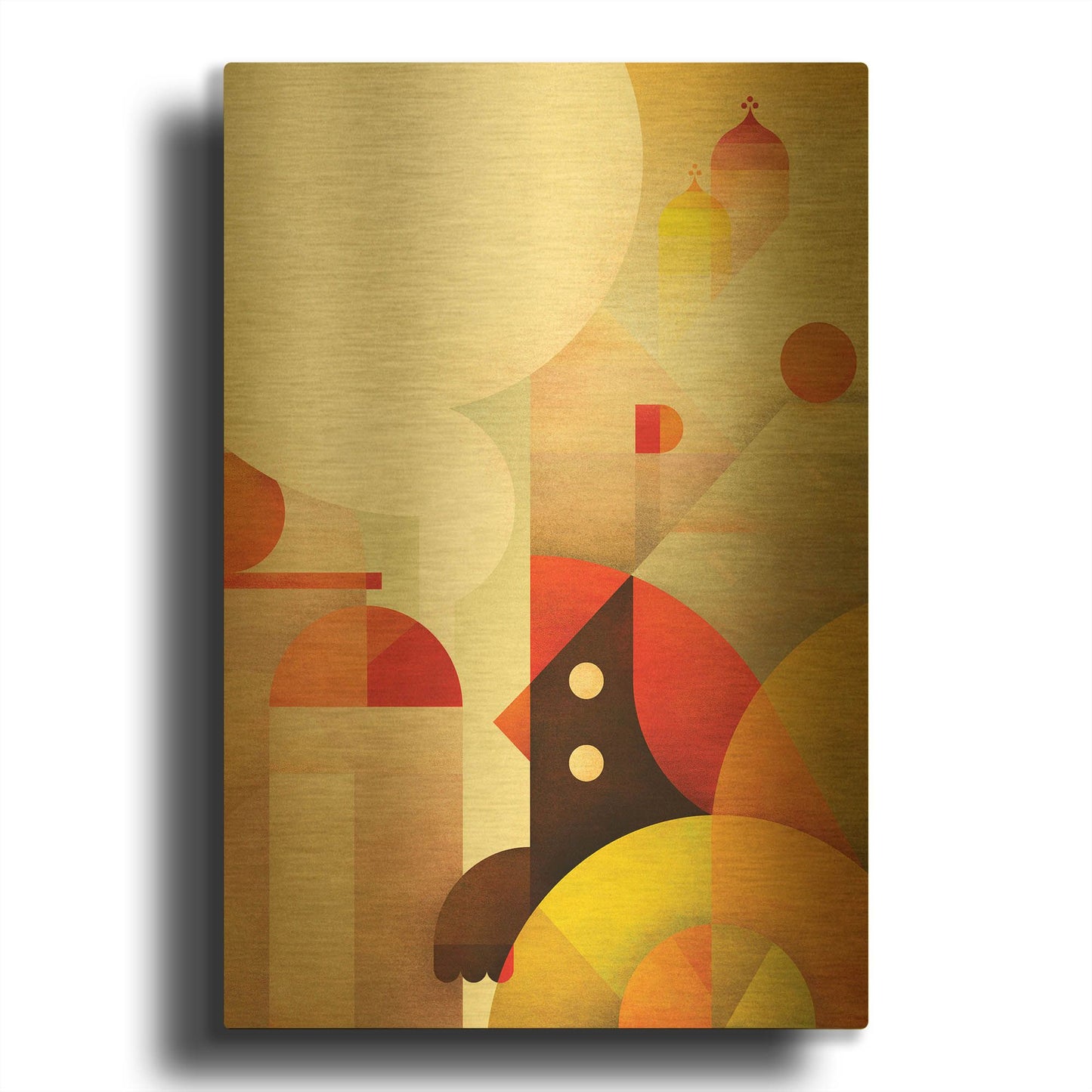 'Canopy Bird' By Antony Squizzato Gold Metal Wall Art