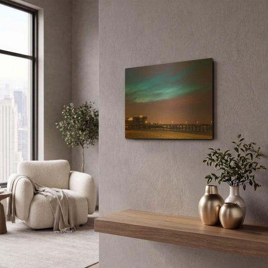 'Seafood Skies' By Chris Moyer Gold Metal Wall Art