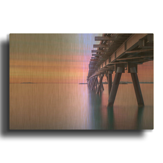 'Soothing Sunrise' By Chris Moyer Gold Metal Wall Art