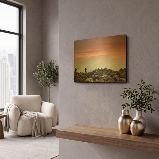 'Stand Back' By Chris Moyer Gold Metal Wall Art