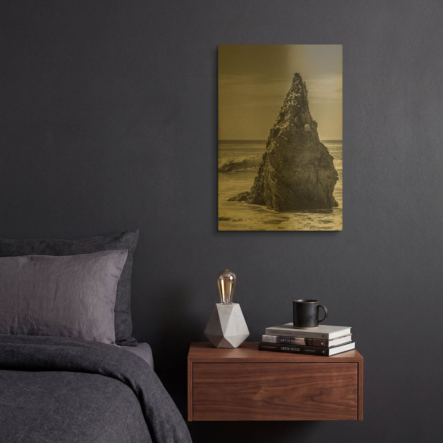 'Standing Up' By Chris Moyer Gold Metal Wall Art