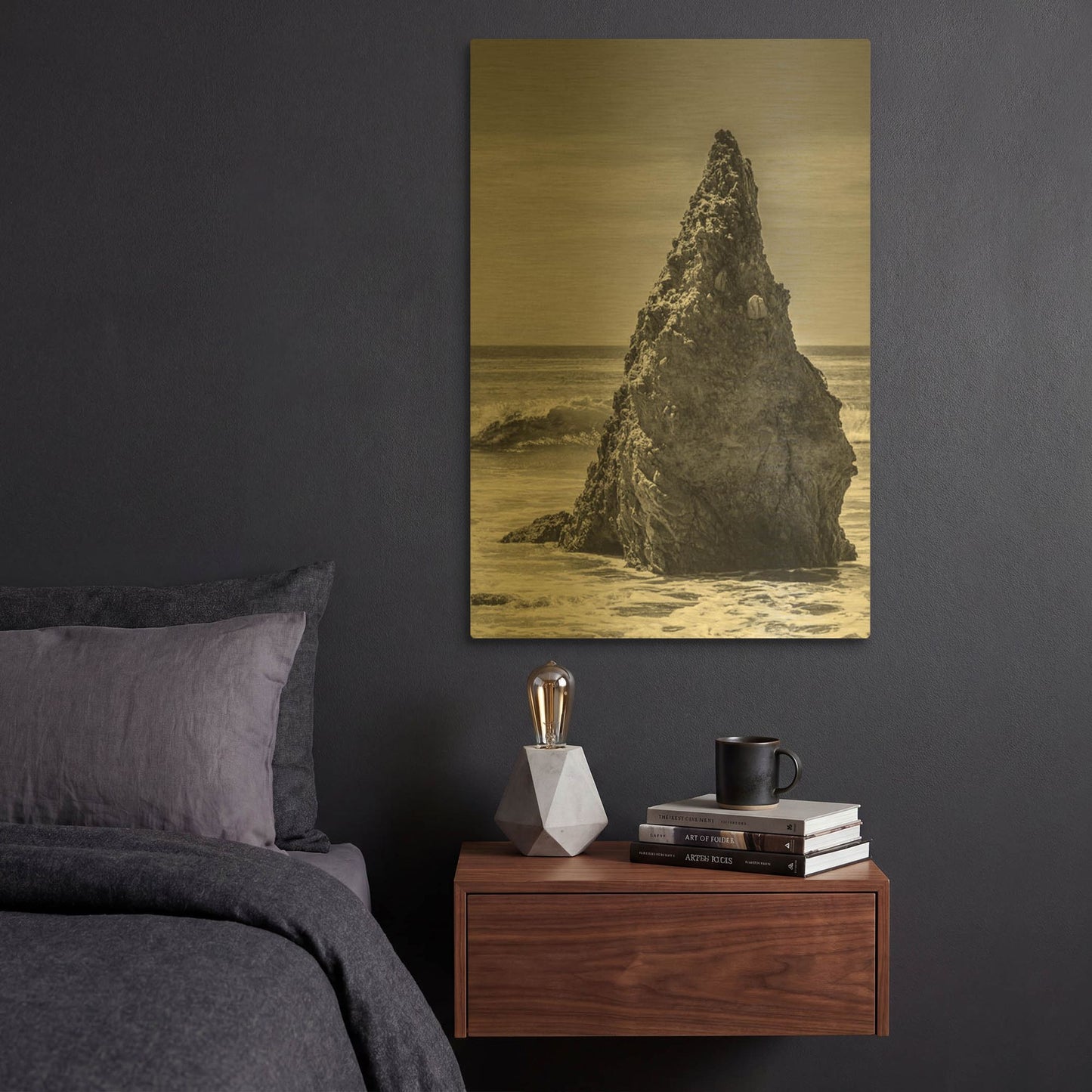 'Standing Up' By Chris Moyer Gold Metal Wall Art