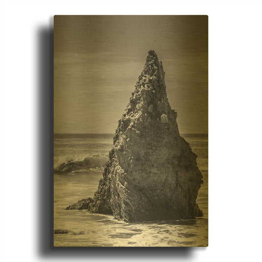 'Standing Up' By Chris Moyer Gold Metal Wall Art