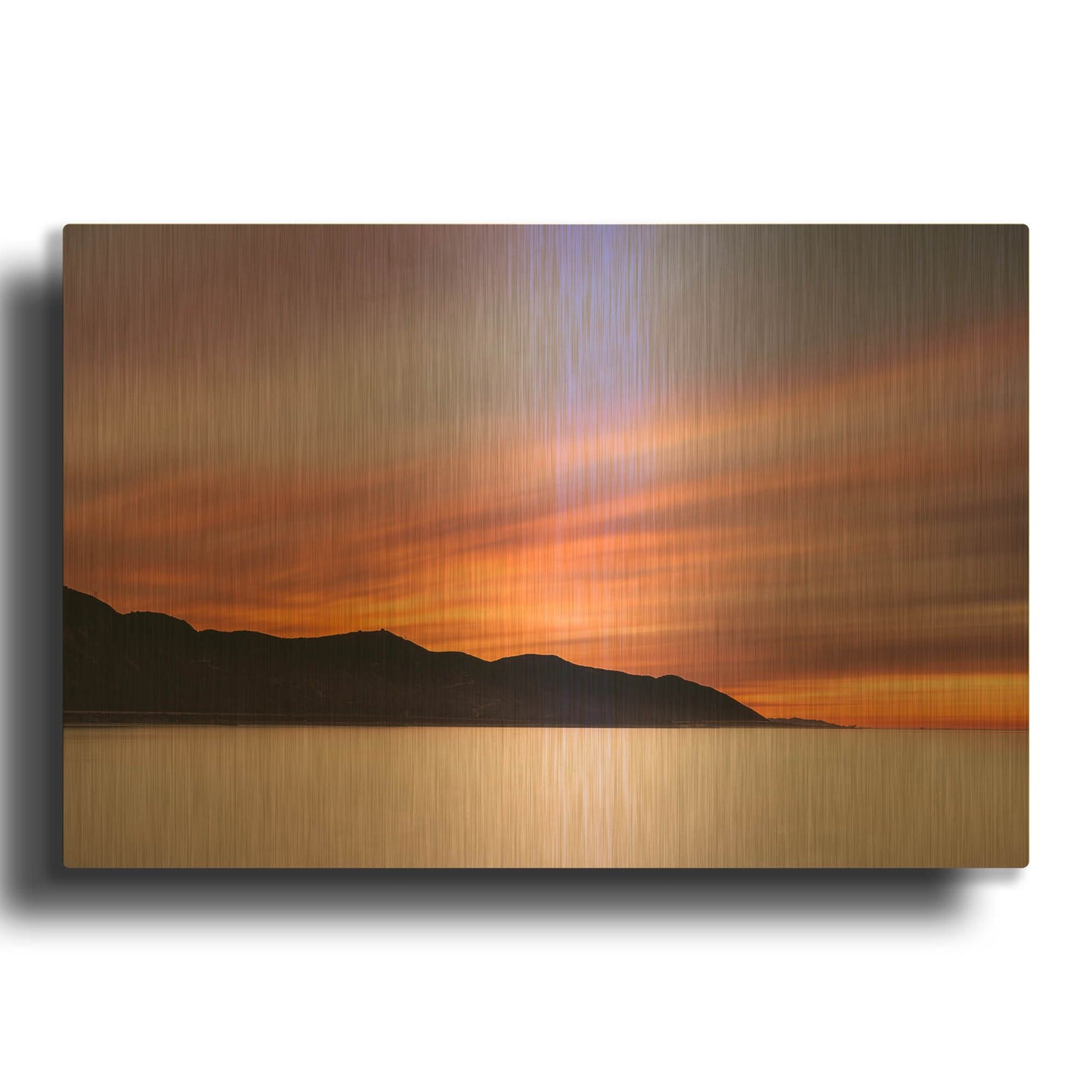 'Streaking Dawn' By Chris Moyer Gold Metal Wall Art
