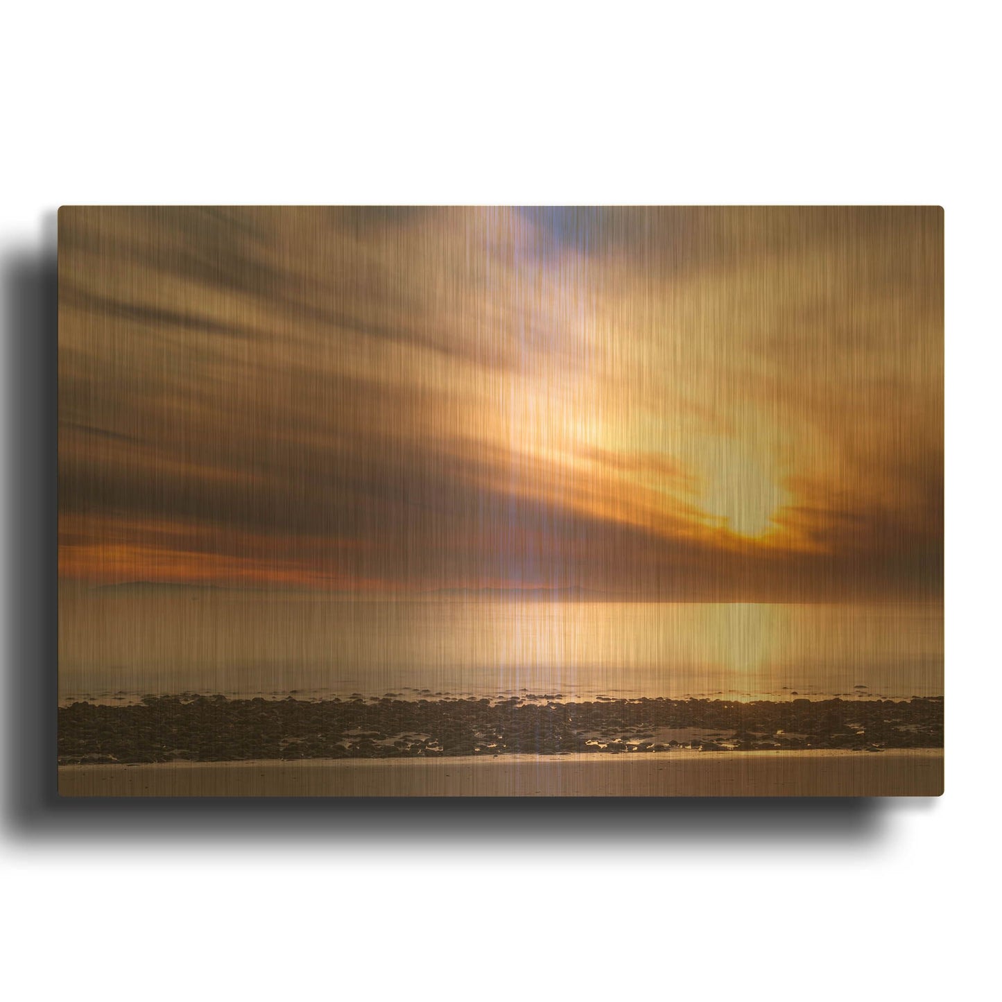 'The Sun' By Chris Moyer Gold Metal Wall Art