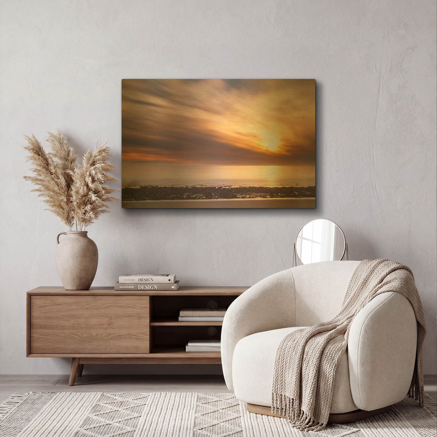 'The Sun' By Chris Moyer Gold Metal Wall Art