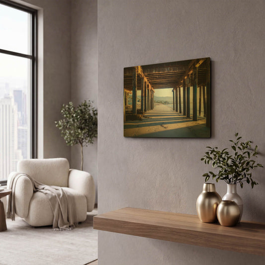 'Under Stears' By Chris Moyer Gold Metal Wall Art