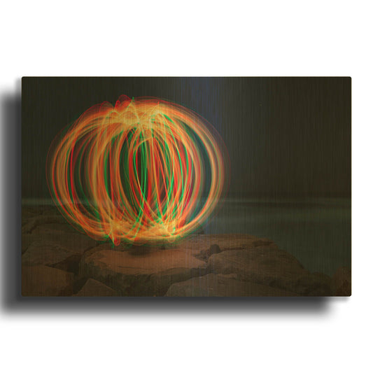 'Christmas Ball' By Chris Moyer Gold Metal Wall Art