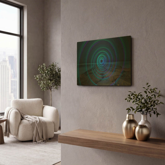 'Enter the Void' By Chris Moyer Gold Metal Wall Art