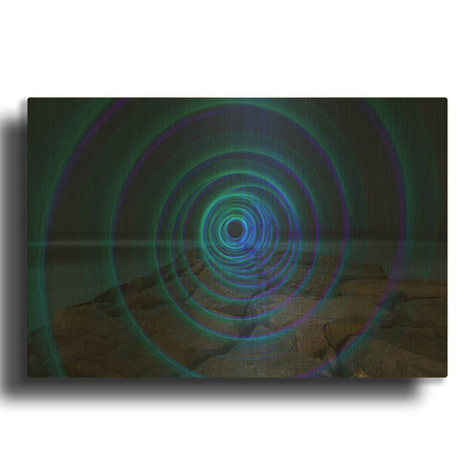 'Enter the Void' By Chris Moyer Gold Metal Wall Art