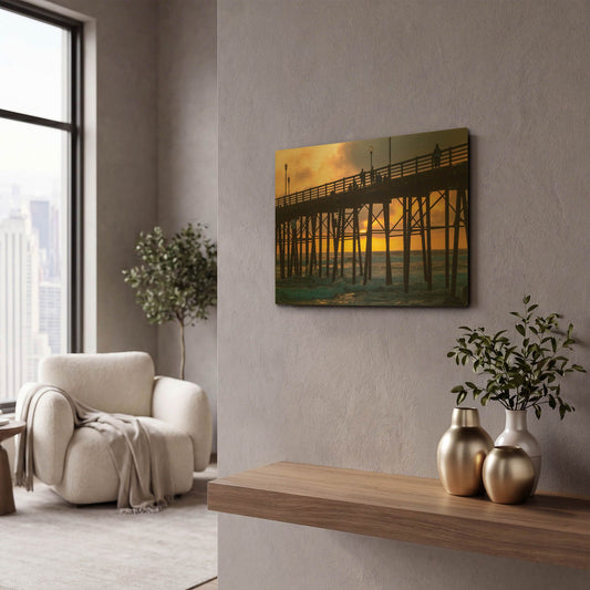 'Fire Down Below' By Chris Moyer Gold Metal Wall Art