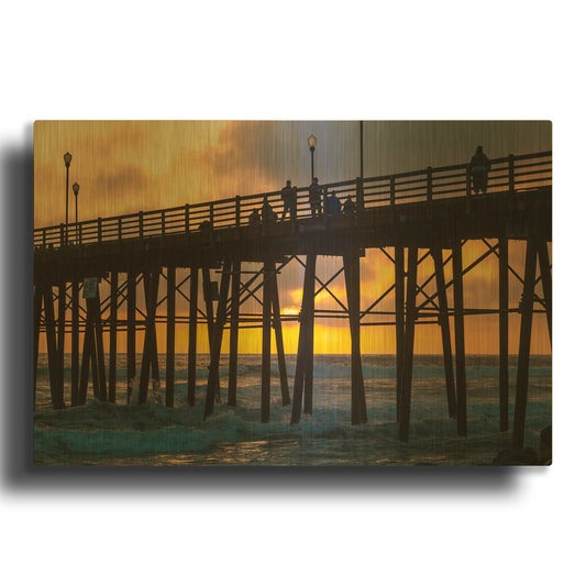 'Fire Down Below' By Chris Moyer Gold Metal Wall Art