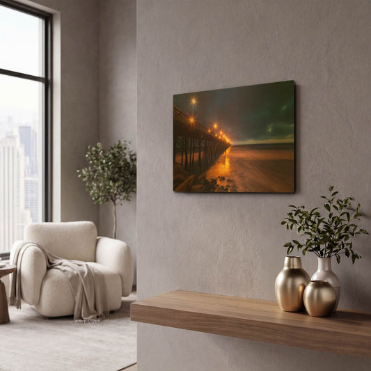 'Night Side' By Chris Moyer Gold Metal Wall Art