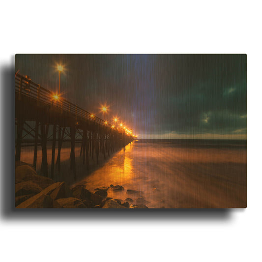 'Night Side' By Chris Moyer Gold Metal Wall Art