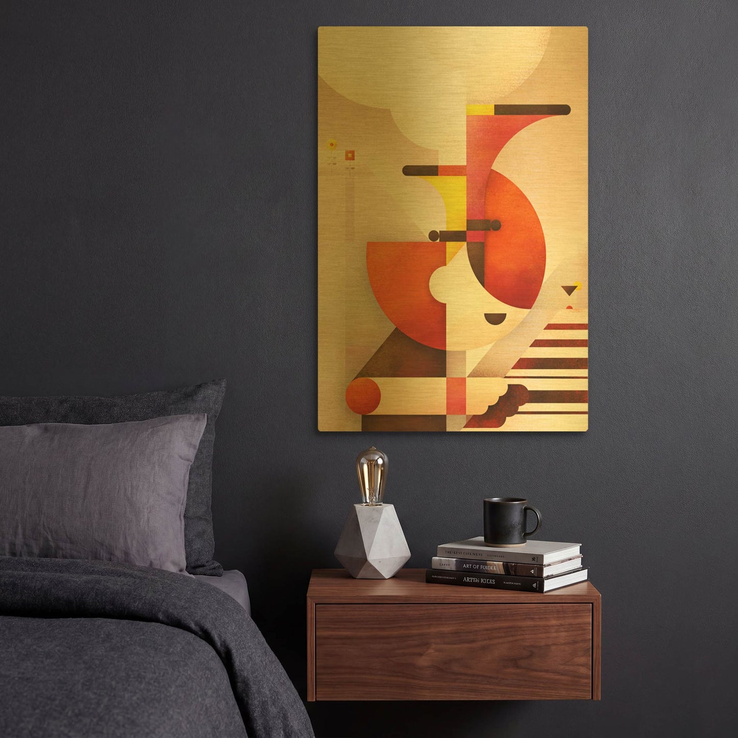'Jazzman' By Antony Squizzato Gold Metal Wall Art