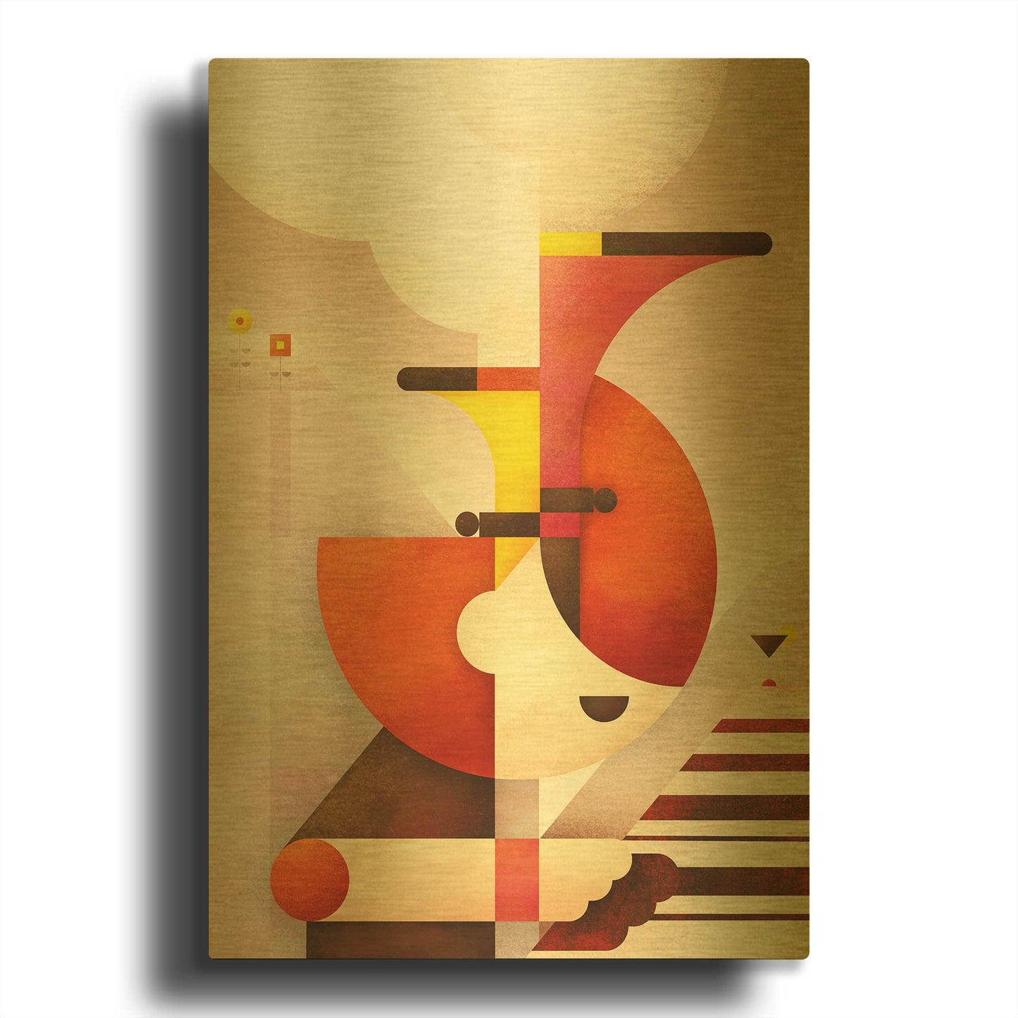 'Jazzman' By Antony Squizzato Gold Metal Wall Art