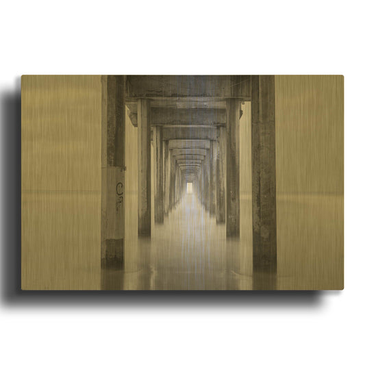 'Smoothing Scripps' By Chris Moyer Gold Metal Wall Art