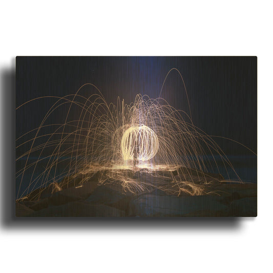 'Wool Ball' By Chris Moyer Gold Metal Wall Art
