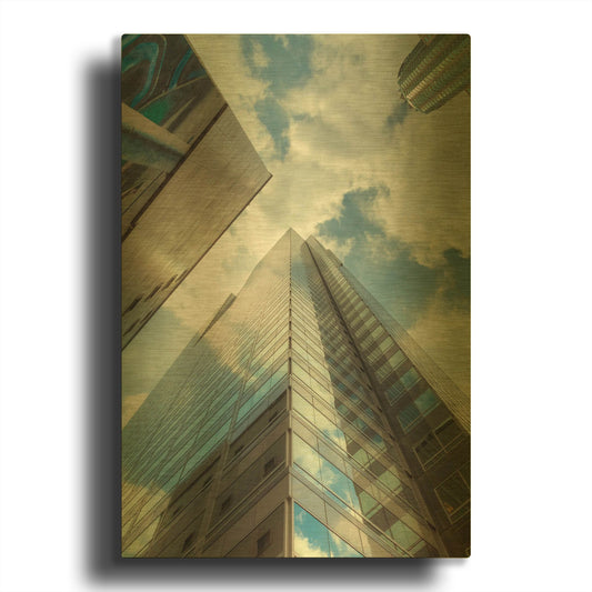 'Imposing' By Chris Moyer Gold Metal Wall Art
