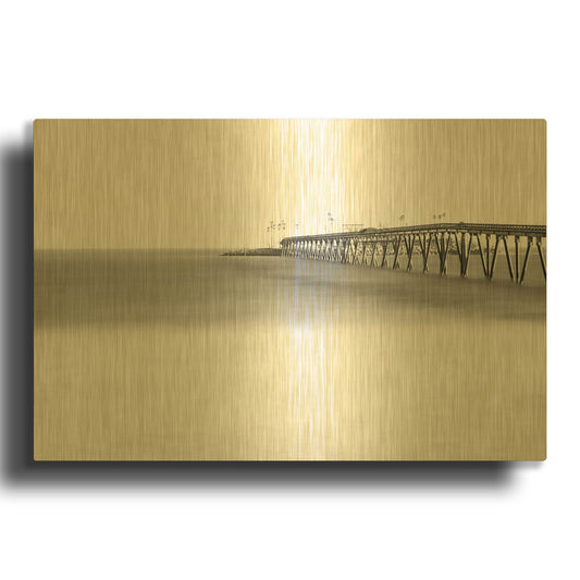 'Island in My Dream' By Chris Moyer Gold Metal Wall Art