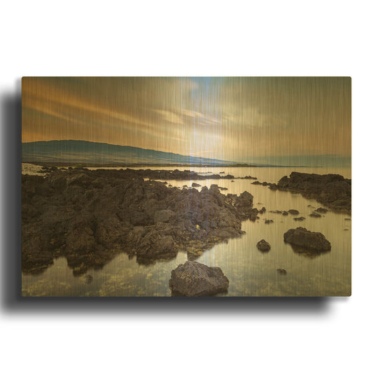 'Mauna Loa Sunrise' By Chris Moyer Gold Metal Wall Art