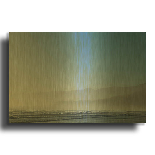 'Relax in Blue' By Chris Moyer Gold Metal Wall Art