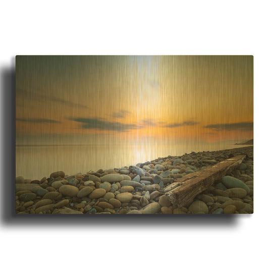 'To the End' By Chris Moyer Gold Metal Wall Art