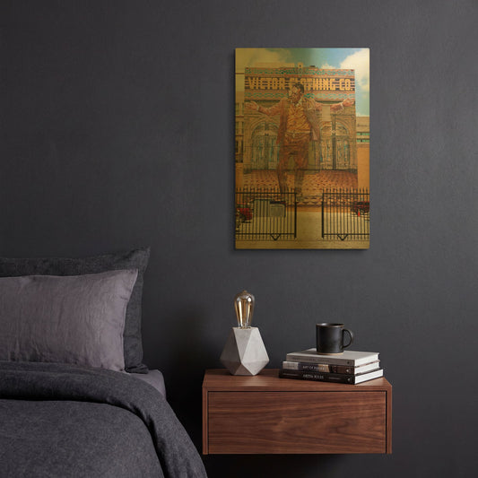 'Victor Clothing Co.' By Chris Moyer Gold Metal Wall Art