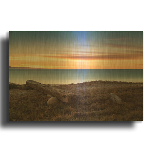 'Warm Winter s Eve' By Chris Moyer Gold Metal Wall Art