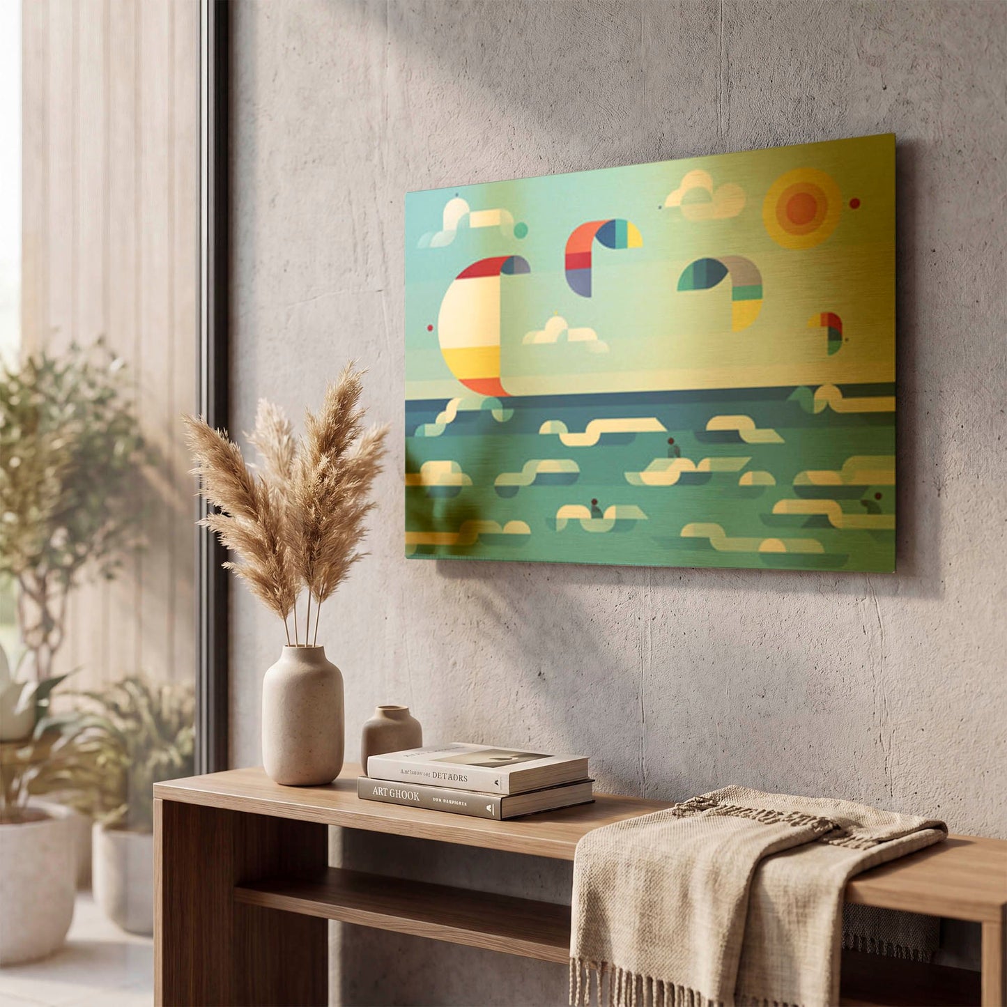 'Kites Dance' By Antony Squizzato Gold Metal Wall Art
