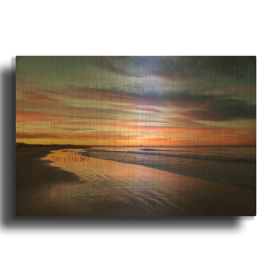 'Birdrise' By Chris Moyer Gold Metal Wall Art