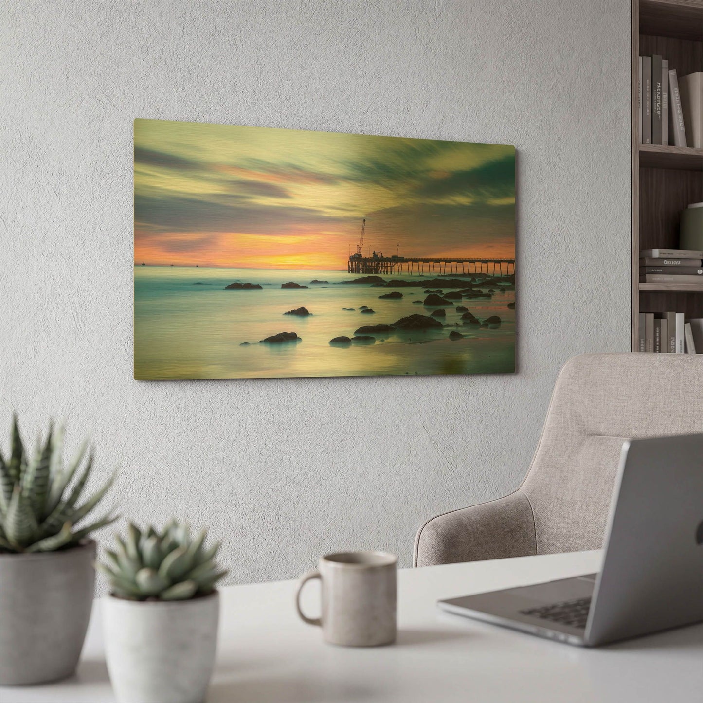'Say Goodnight' By Chris Moyer Gold Metal Wall Art