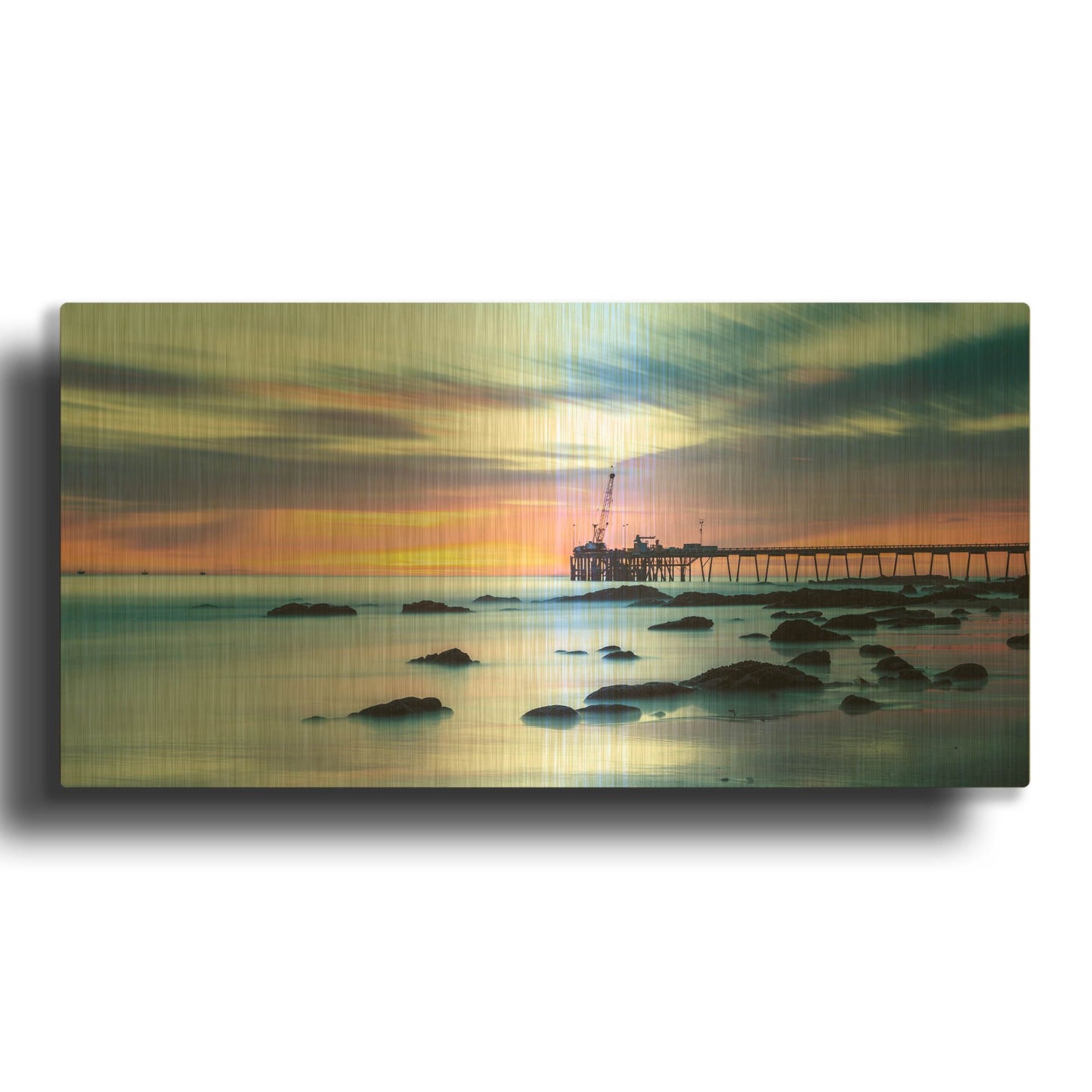 'Say Goodnight' By Chris Moyer Gold Metal Wall Art