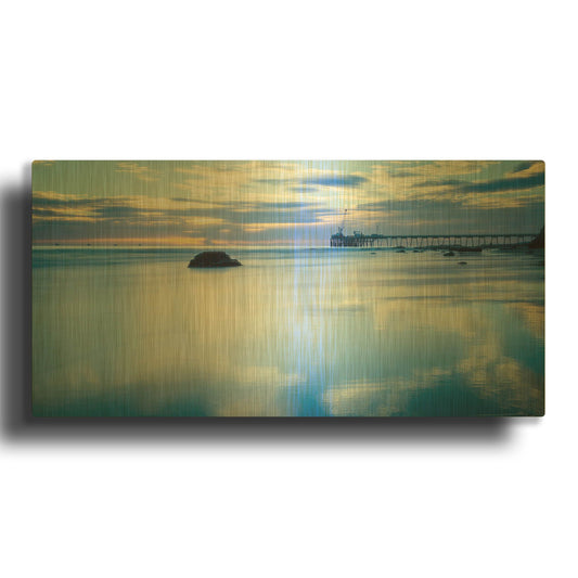 'Where Sky Meets Sea' By Chris Moyer Gold Metal Wall Art